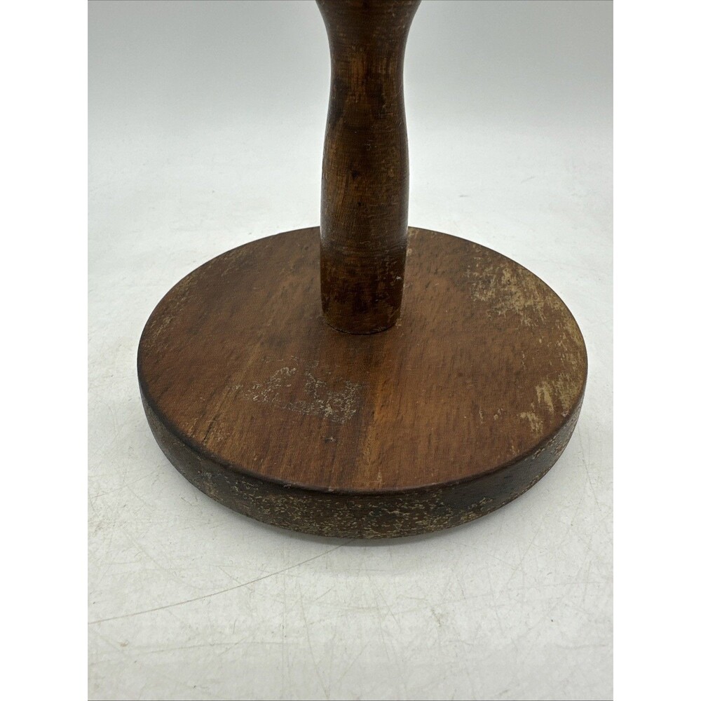 Vintage Wooden Mug Tree Holder Dark Wood 4 Pegs 11” - Picture 8 of 16